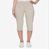 Ruby Rd. Womens Petite Mid-Rise Pull-On Straight Solar Millennium Tech Clamdigger with Side Splits Chino Size 6P view 3