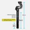 Safort USS Suspension Seatpost with Cover, Diameter: 27.2mm / 30.9mm / 31.6mm, for E-Bikes, Gravel, Road, Hybrid, 365mm (27.2mm x 365mm) view 3