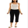 Zac & Rachel Women's Pull-On Slim Leg Crop Pant, Black, 10P view 1