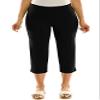 Zac & Rachel Women's Pull-On Slim Leg Crop Pant, Black, 10P view 2