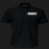 Security Polo in Black with Yellow/Reflective Design, Easy Care Pique Fabric, Poly/Cotton. view 3