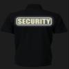 Security Polo in Black with Yellow/Reflective Design, Easy Care Pique Fabric, Poly/Cotton. view 4