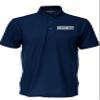 Security Polo in Navy with Silver/Reflective Design, Easy Care Pique Fabric, Poly/Cotton. view 1