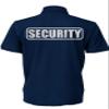 Security Polo in Navy with Silver/Reflective Design, Easy Care Pique Fabric, Poly/Cotton. view 2