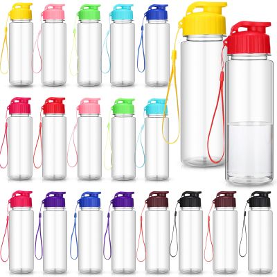 Mifoci 20 Pieces Water Bottle Bulk 17 oz Plastic Water Bottles Bulk Gym Sports Adults Reusable Large Bottles with Leak Proof Flip Top for Party Outdoor(Regular Style,Assorted Color)