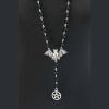 QIXIAMO Silver Flying Bat Necklace - Gothic, Punk Style - Women's Fashion Jewelry - Halloween, Special Occasions - Alloy, Nickel-Free, Cadmium-Free view 4