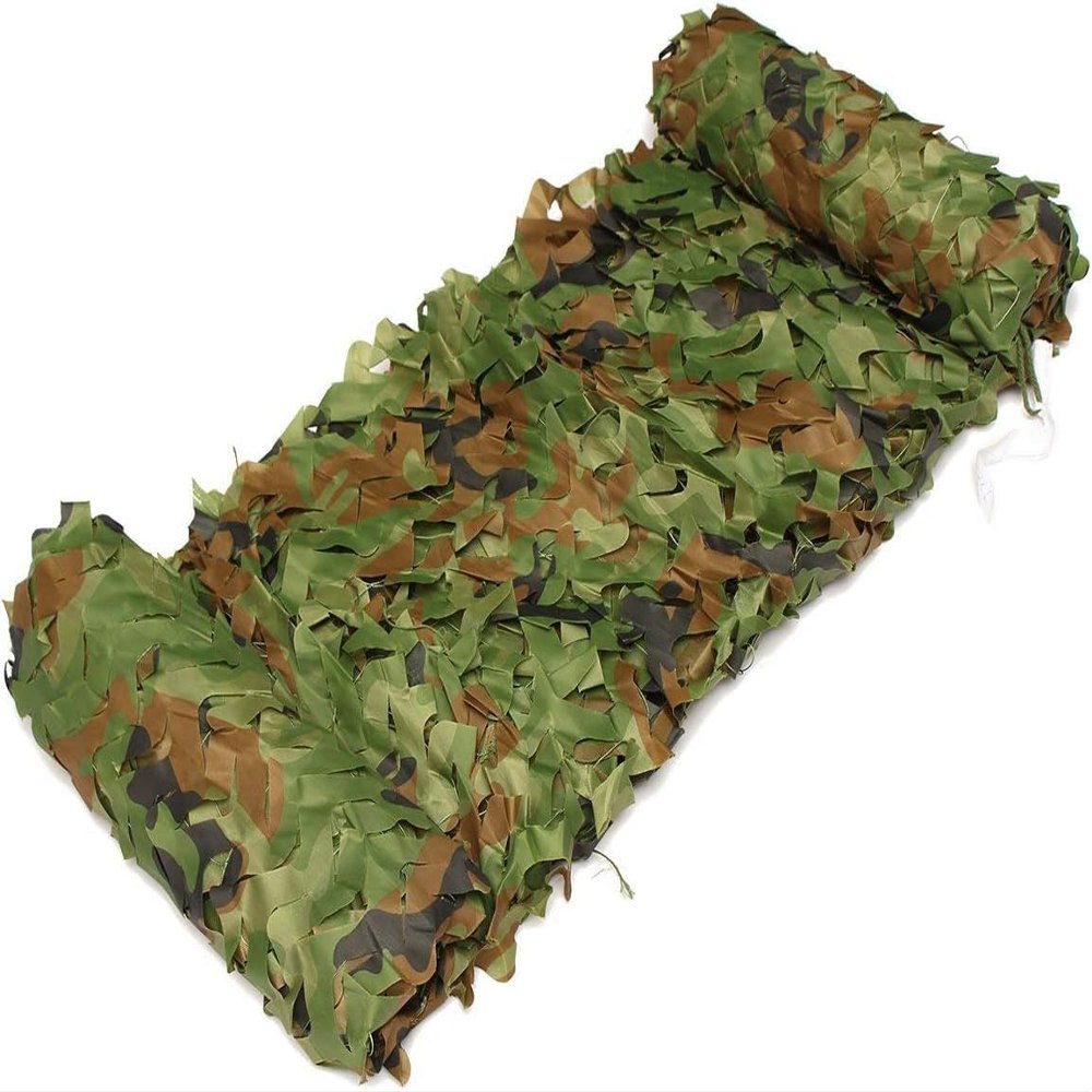 RhLLvJ Camouflage Netting, Military Hunting Camouflage Netting Woodland Army Camping Awning Tent(Army Green,6X6M)