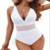 Blooming Jelly Women Tummy Control Swimsuits Modest One Piece Bathing Suits Drawstring Swim Suits 2024 (XL, White) view 1