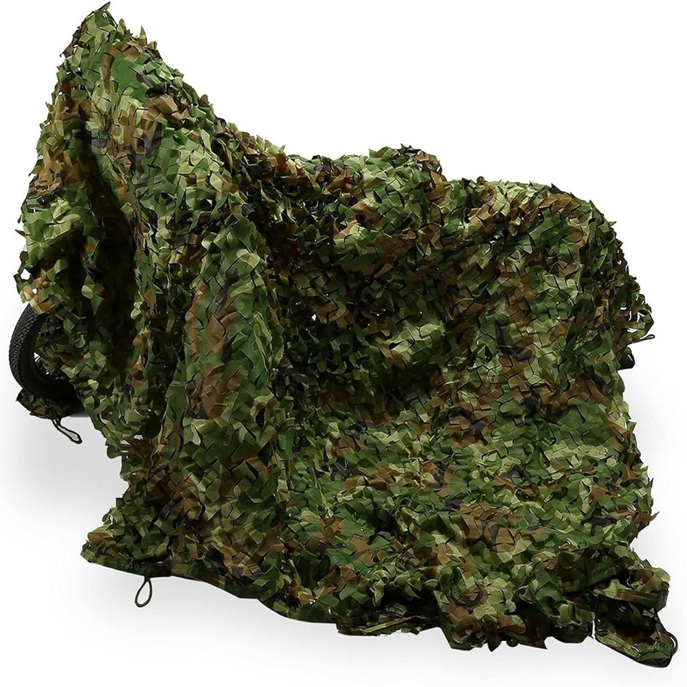 RhLLvJ 3X5M Camouflage Netting, Camouflage Decorative Netting Military Camouflage Netting Hunting Concealment Trees and Shade Netting