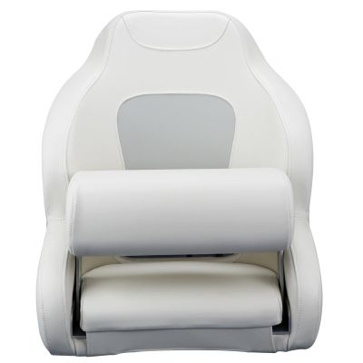 UNKOMN Marine Hardware Boat Accessories Marine Folding Seat Boat Fishing Pro Casting Deck Seat Boat Bike Butt Chair(White)