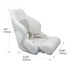 UNKOMN Marine Hardware Boat Accessories Marine Folding Seat Boat Fishing Pro Casting Deck Seat Boat Bike Butt Chair(White) view 4