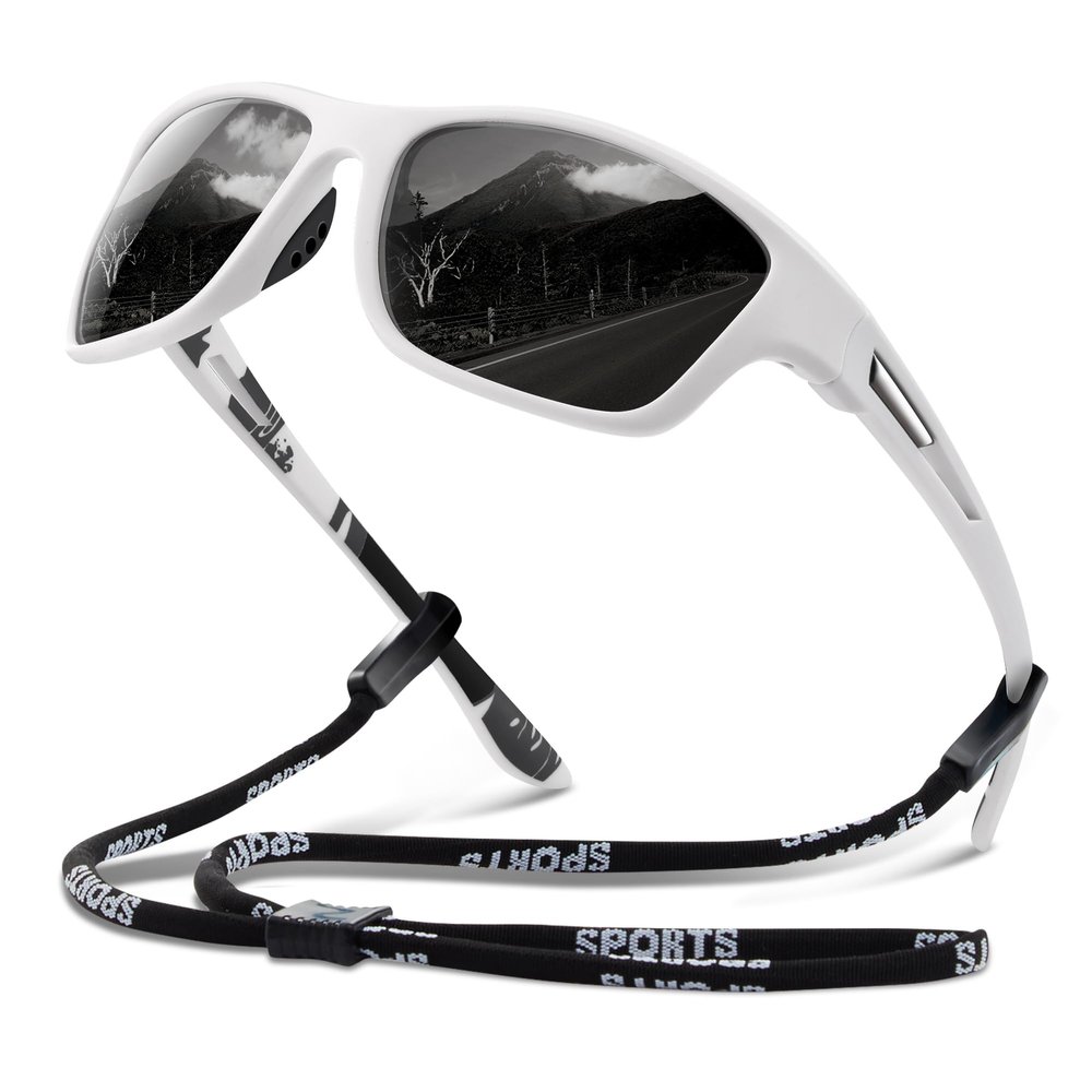 suoso Polarized Sports Sunglasses for Men: UV400 Protection Glasses Womens Wrap Around Goggles for Driving Fishing
