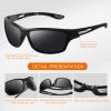 suoso Polarized Sports Sunglasses for Men: UV400 Protection Glasses Womens Wrap Around Goggles for Driving Fishing view 3