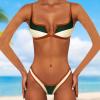 Colaxi Female Bikini Set Swimming Costume Swimwear for Club Surfing Summer Beach Ladies, Brown, L view 2