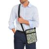 TODIYADDU Purple Green Flowers Messenger Bag for Women Mini Shoulder Bag with Adjustable Straps Lightweight Sling Purse Chest Bag for Daily Items Portable Crossbody Phone Bag Trendy Handbags-1 view 3