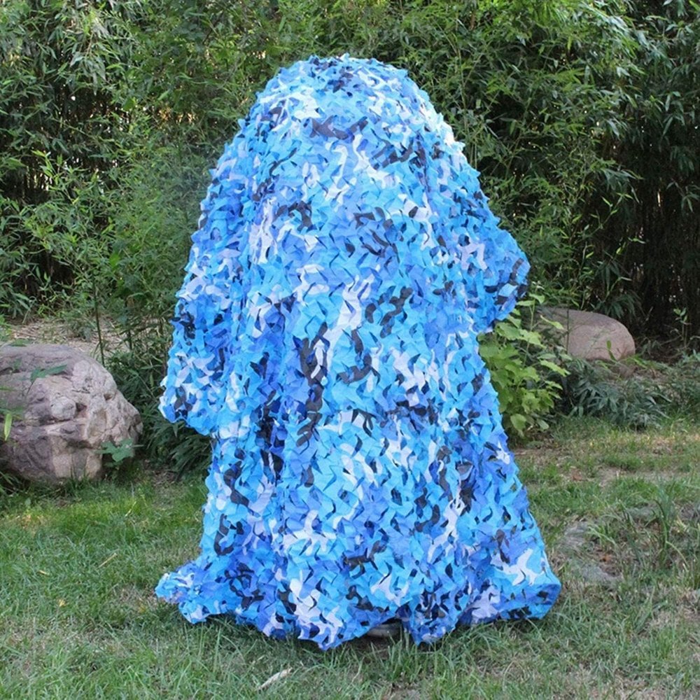 RhLLvJ Sky Blue Camouflage Net Double Layer Encrypted Thickened Camouflage Net, Bulk Roll for Party Camping Outdoor Shade Hunting Shooting(2 * 5m/6.5 * 16.4ft)