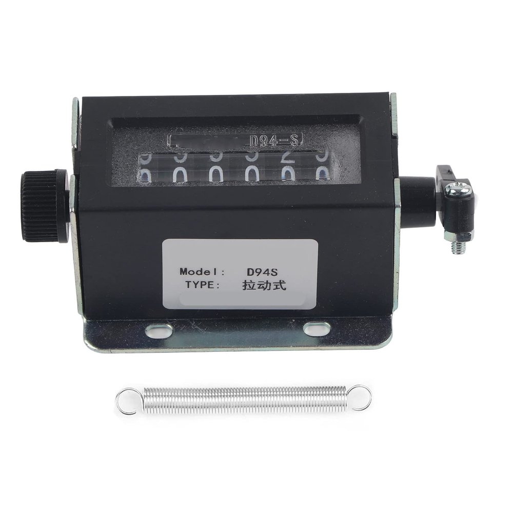 Sunicon D94 - S Digital Counter,0-999999 6 Digit Punch Counter Resettable Mechanical Pull Counter