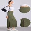Allegra K Knit Long Pencil Skirts for Women's Bodycon Ribbed Sweater Maxi Skirt with Slit X-Small Army Green view 4