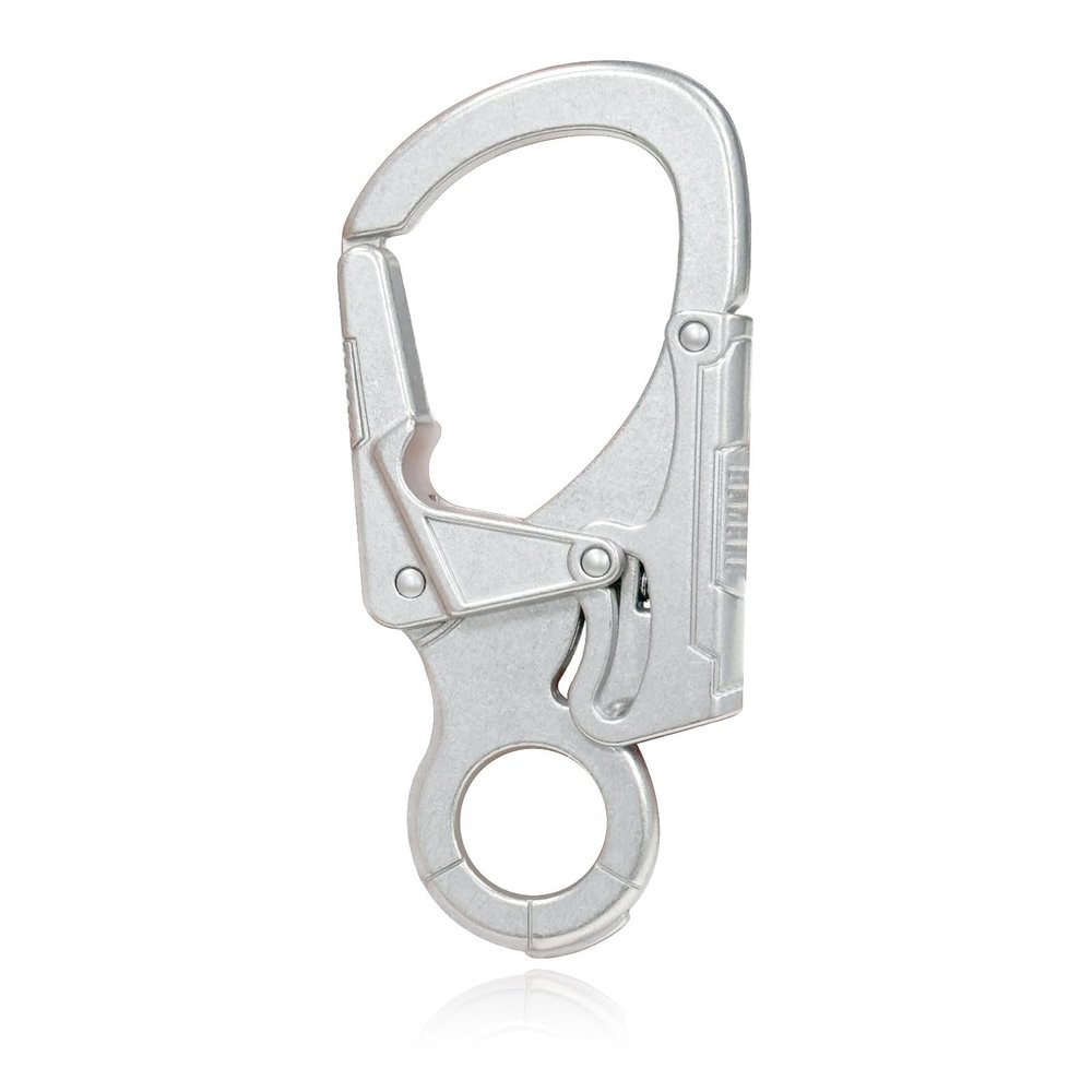 Ahiller Muscular Carabiner Hook3.1" Alloy Thick Keychain Clip for Man, Outdoor Camping, Hiking Accessories, Key Ring(W-Carabiner Clip-Silver-1PCS)
