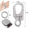 Ahiller Muscular Carabiner Hook3.1" Alloy Thick Keychain Clip for Man, Outdoor Camping, Hiking Accessories, Key Ring(W-Carabiner Clip-Silver-1PCS) view 4