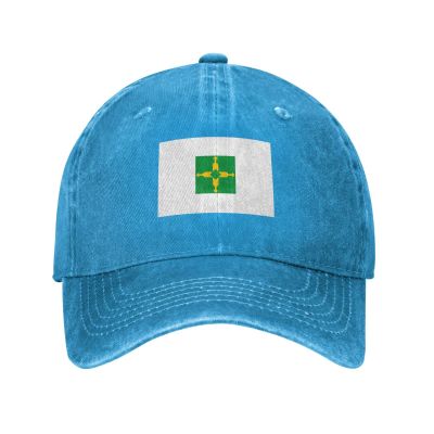 Bandeira Do Distrito Federal (Brasil) Baseball Cap for Men Women Vintage Trucker Hat Golf Hats Dad Hat Blue