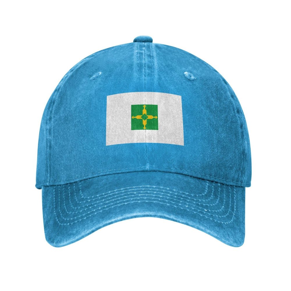 Bandeira Do Distrito Federal (Brasil) Baseball Cap for Men Women Vintage Trucker Hat Golf Hats Dad Hat Blue