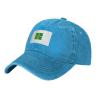 Bandeira Do Distrito Federal (Brasil) Baseball Cap for Men Women Vintage Trucker Hat Golf Hats Dad Hat Blue view 2