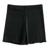 Kids Little Girls afety Shorts Solid Bottom Anti Glare Ribbed 3/4 Pants Cotton Breathable Athletic (Black, 4-5 Years) view 1