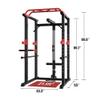 Power Cage Squat Rack Stands Gym Equipment 1000-Pound Capacity Exercise pull-up down view 2