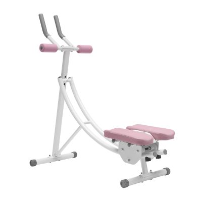 Ab Machine, Ab Workout Equipment for Home Gym, Foldable Core & Abdominal Exercise Machine, Ab Trainer Women Exercise Fitness Equipment with LED Monitor, 150kg/330lbs Weight Capacity (Pink)