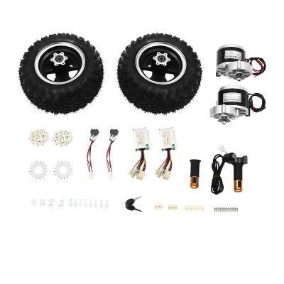 24V Motor Drive,250W Double Wheel Electrical Scooter Set,10inch Air Wheel,Wheel for Electric Cart with Brush-Geared Motor (24V 250W)
