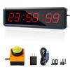 BS-MIAOBO Independent Button Type 1.5-inch Fitness Room Rest Timer, Suitable for Gym Exercise/School/Home Exercise/Boxing Gym/Indoor Rock Climbing (1.5 inch 6-Digit red) view 1