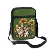 TODIYADDU Sunflower Corgi Shoulder Bag for Women Men Crossbody Sling Bag Fashion Messenger Bag Small Cell Phone Purse Holder Wallet Portable Handbags for Notebook Keys Cards Nice Chest Bag Gifts-1 view 1