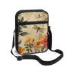 TODIYADDU Artistic Dragonfly Flower Messenger Bag for Women Men Mini Shoulder Bag with Front Pocket Fashion Sling Purse Chest Bag for Small Items Portable Handbags for Passport Cards Keys Gifts-1 view 1