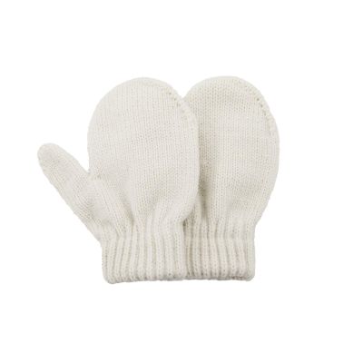 Kids Winter Toddler Mittens White Soft Knitted Gloves Warm Thick Cold Protection Mitten for Boys Girls White