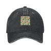 Seamless Pattern for Mayonnaise Bottles Baseball Cap for Men Women Vintage Trucker Hat Golf Hats Dad Hat Black view 1