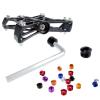 Ldabrye 2Pcs Cycling Pedal Cover Bike Pedal Repair Colorful Aluminum Alloy Dust-Proof Cycling Bearing Pedal Cover Parts view 2
