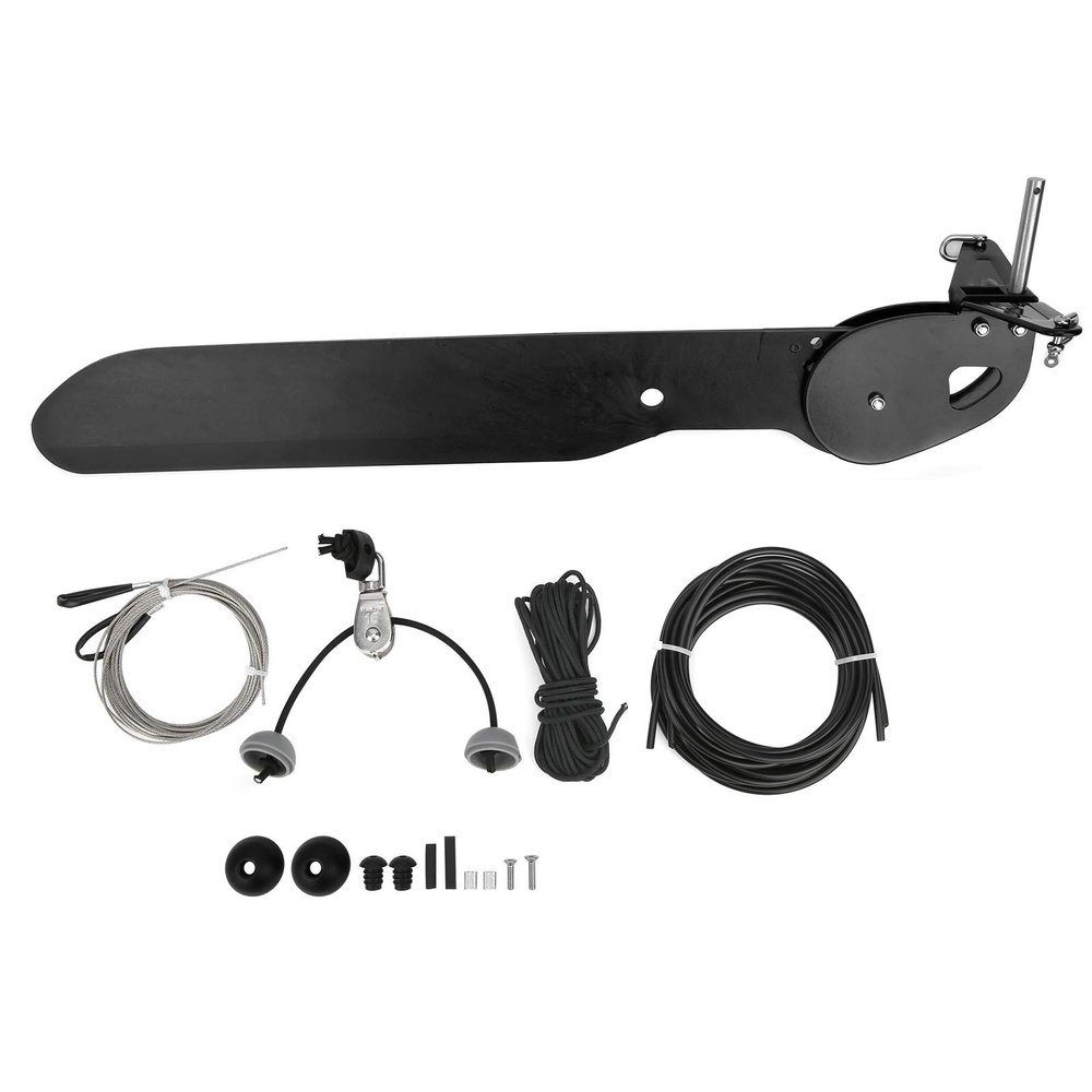 plplaaoo Kayak Rudder Kit,Fishing Canoe Boat Rudder Tail Vane Rudder Set,Easy to Install Plastic Canoe Boat Tail Vane Rudder Set for Sea Kayaks Fishing Boat Ship Canoeing Accessory