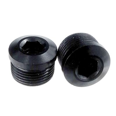 Ldabrye 2Pcs Cycling Pedal Cover Bike Pedal Repair Colorful Aluminum Alloy Dust-proof Cycling Bearing Pedal Cover Parts, Black