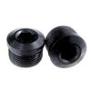 Ldabrye 2Pcs Cycling Pedal Cover Bike Pedal Repair Colorful Aluminum Alloy Dust-proof Cycling Bearing Pedal Cover Parts, Black view 1