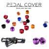 Ldabrye 2Pcs Cycling Pedal Cover Bike Pedal Repair Colorful Aluminum Alloy Dust-proof Cycling Bearing Pedal Cover Parts, Black view 4
