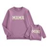 Winioder Mommy and Me Matching Outfits Mama and Mini Long Sleeve Crewneck Sweatshirt Halloween Mother Baby Matching Clothes(Baby,Purple,2-3T) view 1