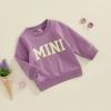 Winioder Mommy and Me Matching Outfits Mama and Mini Long Sleeve Crewneck Sweatshirt Halloween Mother Baby Matching Clothes(Baby,Purple,2-3T) view 4