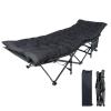 Adults, Foldable Outdoor with Portable Bag, Bed Lightweight Sleeping Cots for Camping, Easy to Set, Black view 1