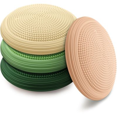 Libima 4 Pcs Wiggle Seat Inflated Wobble Cushion for Sensory Kid 13 Inches Balance Disc Flexible Seating for Classroom Sensory Pad for Chair Wiggle Cushion(Matcha Color)