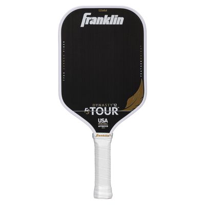 Franklin Sports Pro Pickleball Paddles - FS Tour Featherweight Series Lightweight Paddles - USA Pickleball Approved - Raw Carbon Fiber Surface - Dynasty - 12mm Polymer Core - White