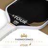 Franklin Sports Pro Pickleball Paddles - FS Tour Featherweight Series Lightweight Paddles - USA Pickleball Approved - Raw Carbon Fiber Surface - Dynasty - 12mm Polymer Core - White view 3