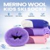 OutdoorMaster Merino Wool Ski Socks for Kids, Boys & Girls, Thermal Winter Warm Snowboarding Socks for Cold Weather view 3