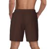 Sipumia Mens Solid Swimming Trunks with Compression Liner 2 in 1 Quick-Dry Beach Swim Shorts with Pockets Brown XXXL view 4