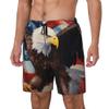 Sipumia Mens US-Flag Eagle Printed Swim Trunks with Compression Liner Quick Dry 2 in 1 Board Shorts with Pockets Colour-16 XXXL view 2